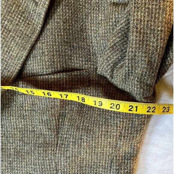 Austin Reed Vintage Tweed Wool Sport Coat Gray Barleycorn Fleck 42 44 Regent St - Picture 7 of 16
